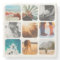 9 Photo Stone Coaster Template Grid Rounded Framed