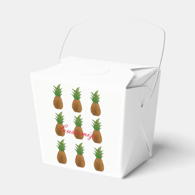 9 pineapples Thunder_Cove Favor Box (Front Side)