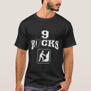 9 Rock Climbing Nine Year Old Birthday Bouldering T-Shirt
