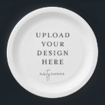 9" Round Paper Plates (set of 8)<br><div class="desc">Customize your design in Templett. After you are done editing,  download your file in a JPG format (don't forget to turn on the bleed option). Upload your design here by clicking on the blue "Personalize" button.</div>
