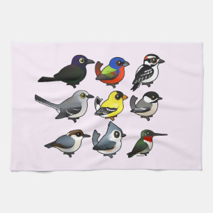9 Southeast USA Backyard Birds Kitchen Towel