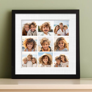 9 Square Collage - White Back Photo Print