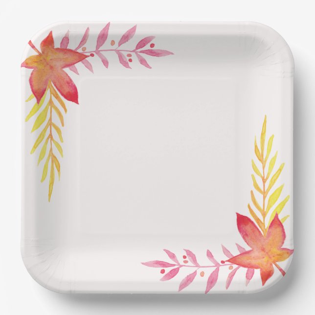 9" Square Paper Plate (Front)