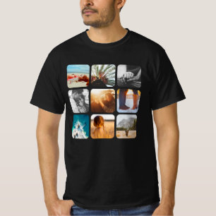 9 T-shirt Carré Modèle photo grille arrondie