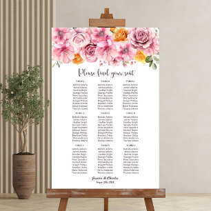 9 Tableau Élégant Mariage rose floral