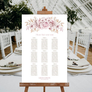 9 Tableau Mariage rose floral