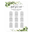 9 Tables Wedding Seating Chart Elegant Greenery
