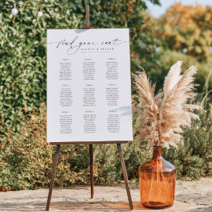 9 Tables Welcome Seating Chart Elegant Script