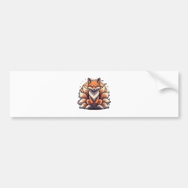 9 Tailed Fox Spirt Bumper Sticker (Front)