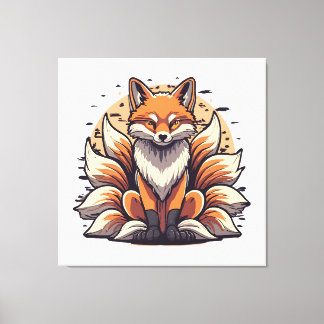 9 Tailed Fox Spirt Canvas Print