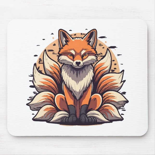 9 Tailed Fox Spirt Mouse Pad (Front)