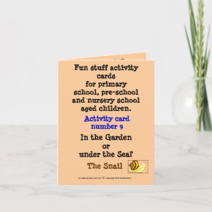 9 The Snail - Sample Note Card