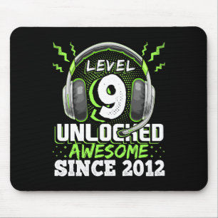 9 Unlocked Awesome 2012 Video Game 9th Birthday Gi Mouse Pad