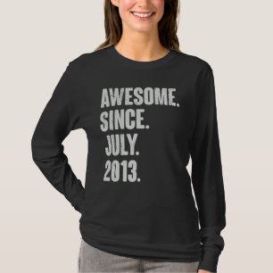 9 Year Old 9th Birthday Awesome Since July 2013 T-Shirt