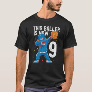 9 Year Old Baseball Birthday 9th Baller Player Boy T-Shirt