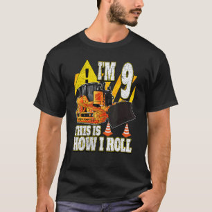 9 Year Old Birthday  Bulldozer T-Shirt
