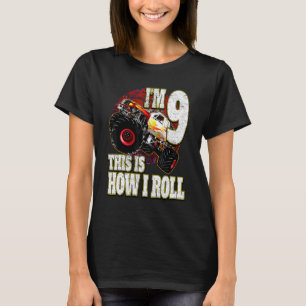 9 Year Old Birthday  Loves Monster Truck T-Shirt
