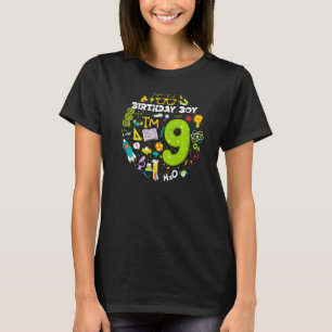 9 Year Old Boy Scientist 9th Birthday Boy Science  T-Shirt