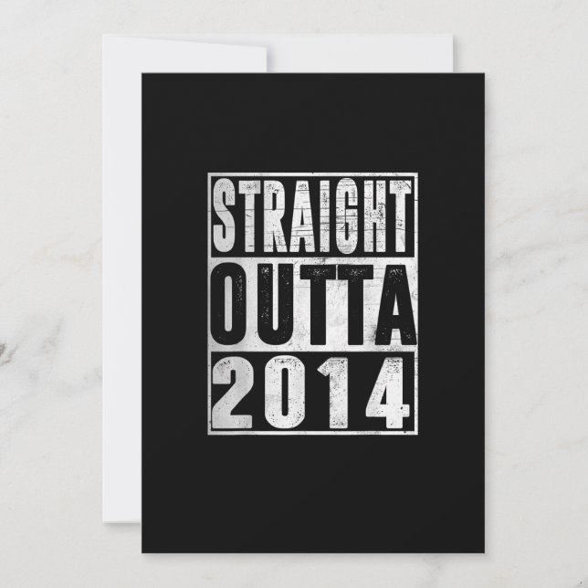 9 Year Old Gift Straight Outta 2014 Made In 9th Bi Invitation (Front)