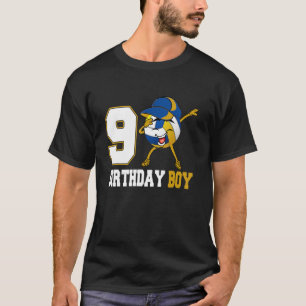 9 Year Old Gifts Dabbing Volleyball 9th Birthday B T-Shirt