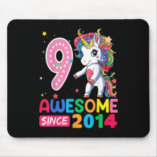 9 Year Old Gifts Girls Teens Flossing Unicorn 9th  Mouse Pad