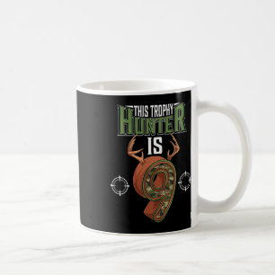 9 Year Old Hunting 9th Birthday Party Deer Hunter  Coffee Mug