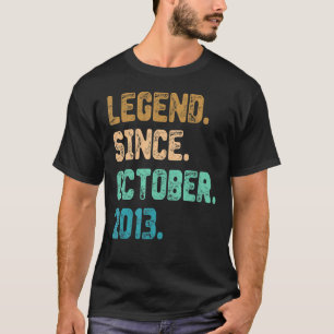 9 Year Old Legend Since October 2013 9th Birthday T-Shirt