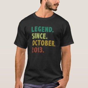 9 Year Old Legend Since October 2013 9th Birthday T-Shirt