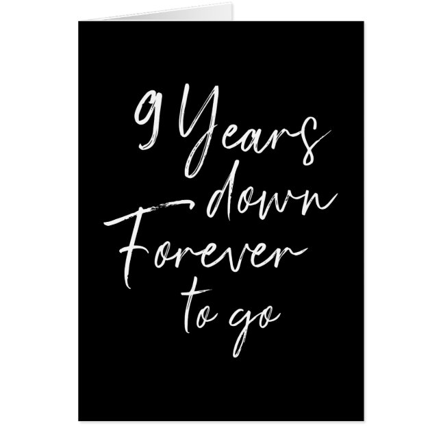 9 years down forever to go 9th wedding anniversary (Front)