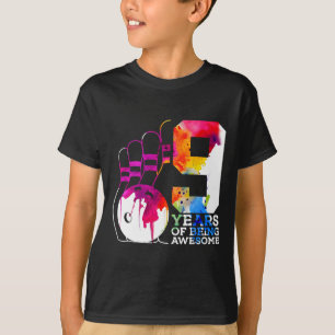 9 Years Of Being Awesome Bowling 9th Birthday T-Shirt