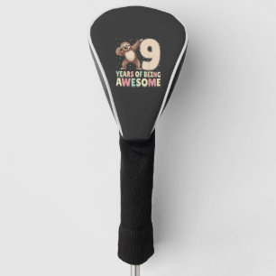 9 Years Of Being Awesome Dabbing Sloth 9th Birthda Golf Head Cover