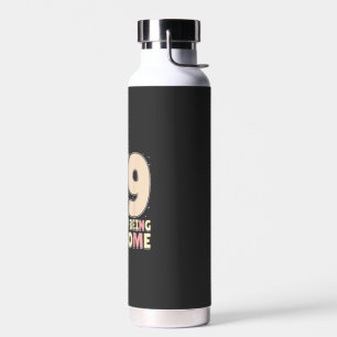 9 Years Of Being Awesome Dabbing Sloth 9th Birthda Water Bottle