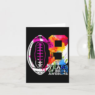 9 Years Of Being Awesome Football 9th Birthday  Card