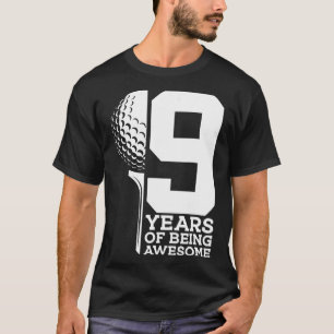 9 Years Of Being Awesome Golf 9th Birthday T-Shirt