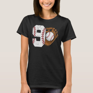 9 Years Old 9th Birthday Baseball For Boys Party T-Shirt