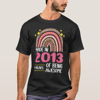 9 Years Old 9th Birthday Born In 2013 Women Girls T-Shirt