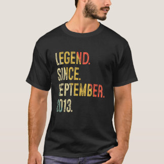 9 Years Old  9th Birthday Legend Since September 2 T-Shirt