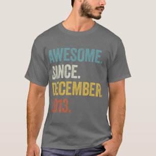 9 Years Old Awesome Since December 2013 9th Birthd T-Shirt