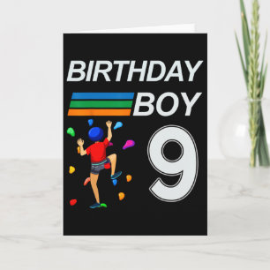 9 Years Old Birthday Bouldering Rock Climbing For Card