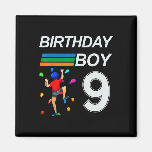 9 Years Old Birthday Bouldering Rock Climbing For  Magnet