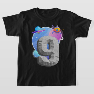 9 Years Old Birthday Boy Gifts Astronaut 9th bday T-Shirt
