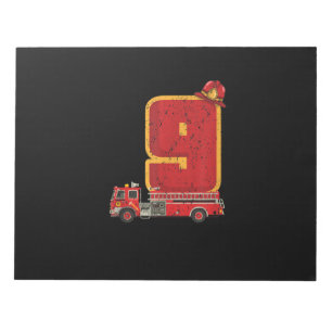 9 Years Old Birthday Boy Gifts Firefighter Notepad