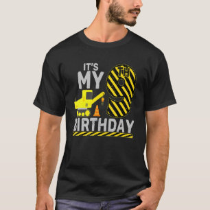 9 Years Old Boy It's My 9th Birthday Construction T-Shirt