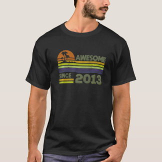 9 Years Old Boys Girls Awesome Since 2013 9th Birt T-Shirt