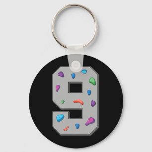 9 Years Old Climber Birthday Bouldering Climbing R Keychain