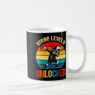 9 Years Old Dabbing Boy Bruh 9th Level Unlocked Bi Coffee Mug