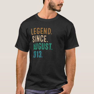 9 Years Old Legend Since August 2013 9th Birthday T-Shirt