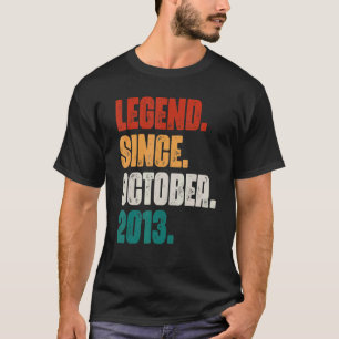9 Years Old Legend Since October 2013 9th Birthda T-Shirt