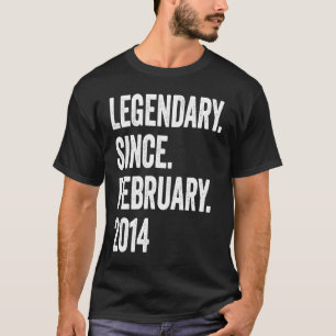 9 Years Old Legendary Since February 2014 9th Birt T-Shirt