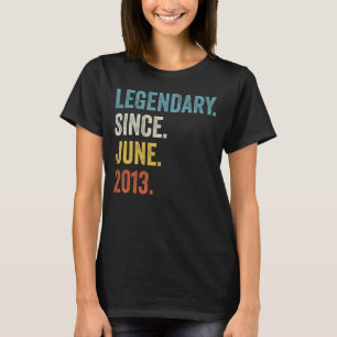 9 Years Old Legendary Since June 2013 9th Birthday T-Shirt